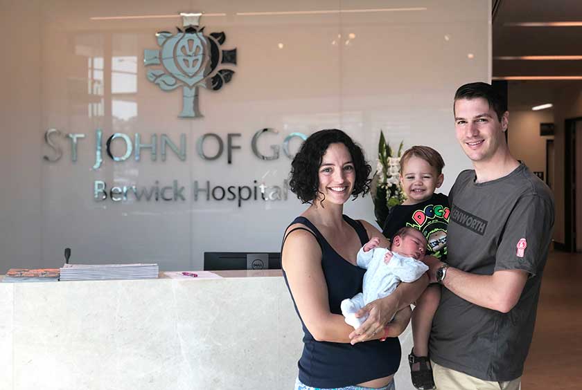 St John of God Berwick Hospital first baby born