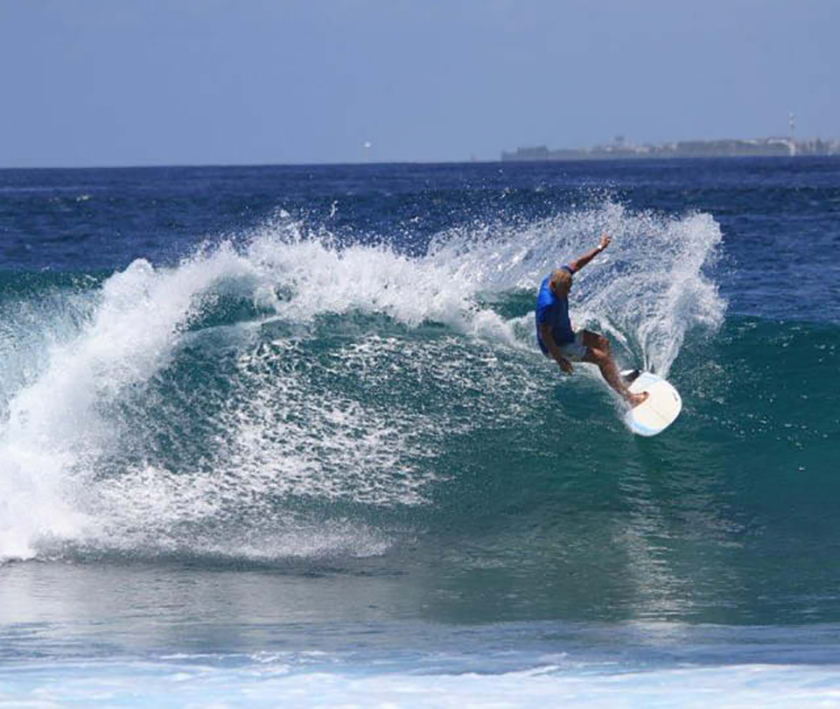 St John of God Subiaco Hospital patient Barry surfing 